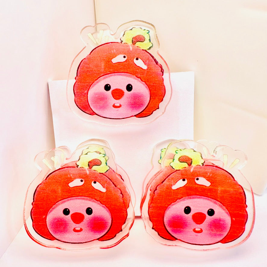 Tomato - 1 pc Double Sided Clip