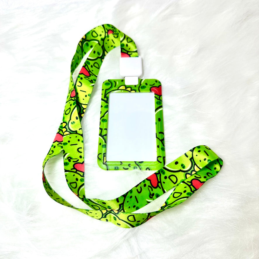 Green Dinosaur - ID Card Holder & Lanyard