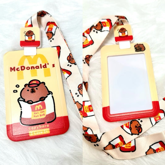 Capybara Fries - ID Card Holder & Lanyard