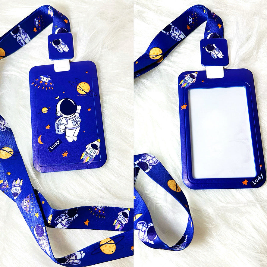 Astronaut Blue - ID Card Holder & Lanyard