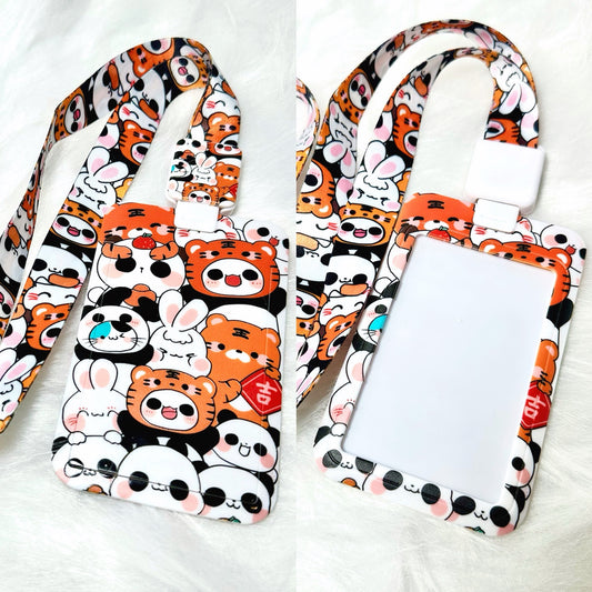 Orange Tiger - ID Card Holder & Lanyard